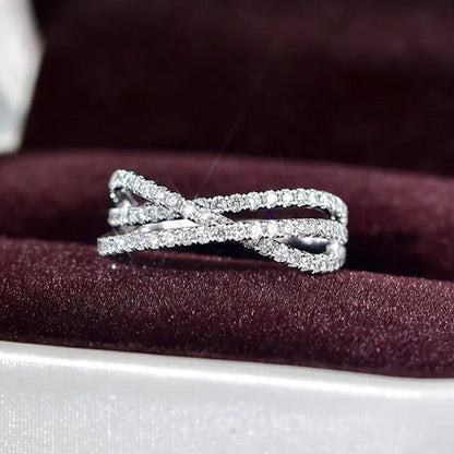 Women's Fashion Ring Romantic Bride Jewelry for Women Wedding Band Proposal Engagement Party Anniversary Gift