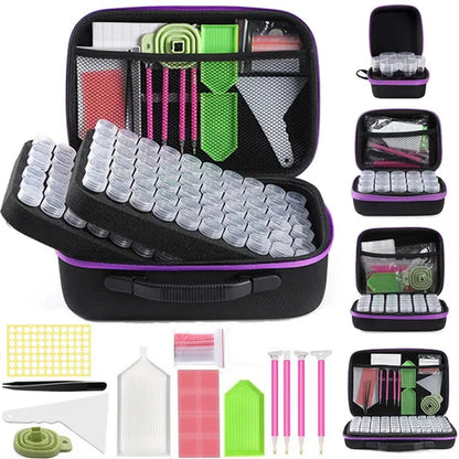 Diamond Painting Storage Box Container with Accessories Tools Kits for Beads Diamonds Rhinestones Storage