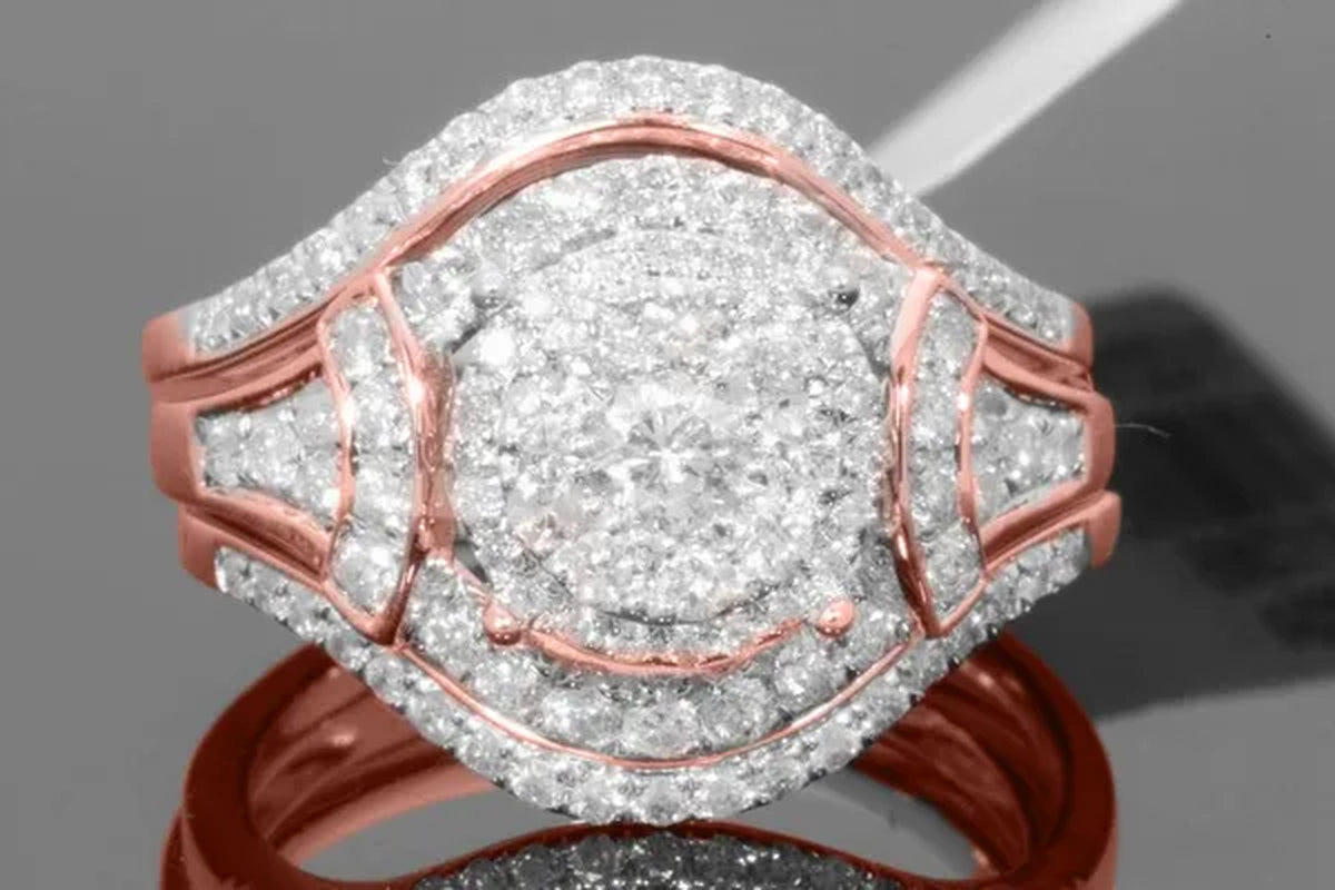 Exquisite 3Pcs/Set Super Pretty Women'S Fashion Sapphire Ring Set Anniversary Gift Engagement Bridal Wedding Rings Jewelry Set Size 5-11