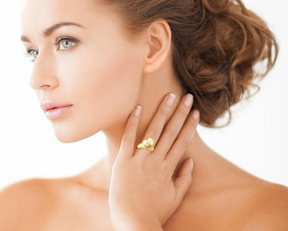 Golden South Sea Cultured Pearl Ring for Women 14K Gold Abigail Pearl Ring