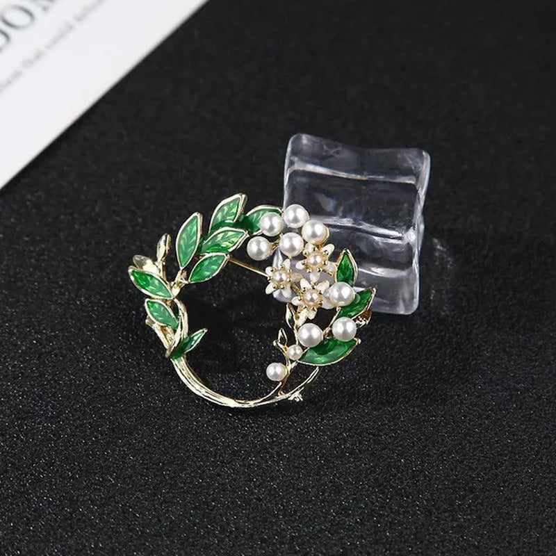 Stylish simple corsage dripping enamel alloy gardenia brooch Pin women's pin accessories