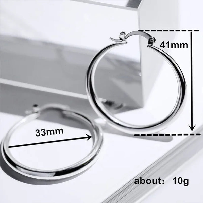 Women's Fashion 18K Gold Earrings Hoop Earrings For Women Jewelry  Party Wedding Engagement Christmas Jewelry Gifts