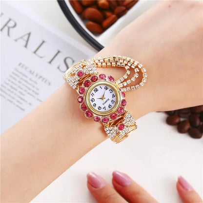6 Colors New Ladies Diamond Temperament Quartz Watch Fashion Bracelet Watch