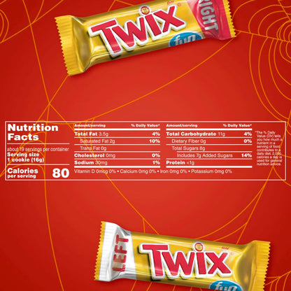 Fun Size Caramel Cookie Chocolate Candy Bars - 10.83 Oz Bulk Candy Bag