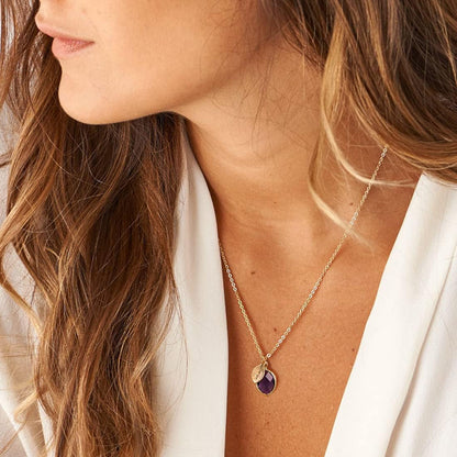 Initial Birthstone Necklace for Women 14K Gold Filled Small Initial Necklace Crystal Birthstone Pendant Necklace for Girls Teens Mom Dainty Gold Necklace Personalized Jewelry Birthday Gift