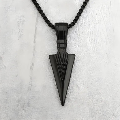 Long Chain Necklace Mens Alloy Necklaces Fashion Jewelry Gold Black Silver Color Pendant