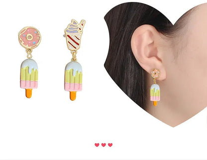 30pcs Random Colorful Ice Cream Pendant Charms, Eco-friendly Resin Ice-Lolly Shape Pendant Charms for Necklace Bracelet Key Chain DIY Jewelry Making Pendants