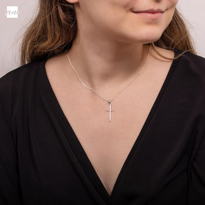 Unisex 925 Sterling Silver Cross Pendant