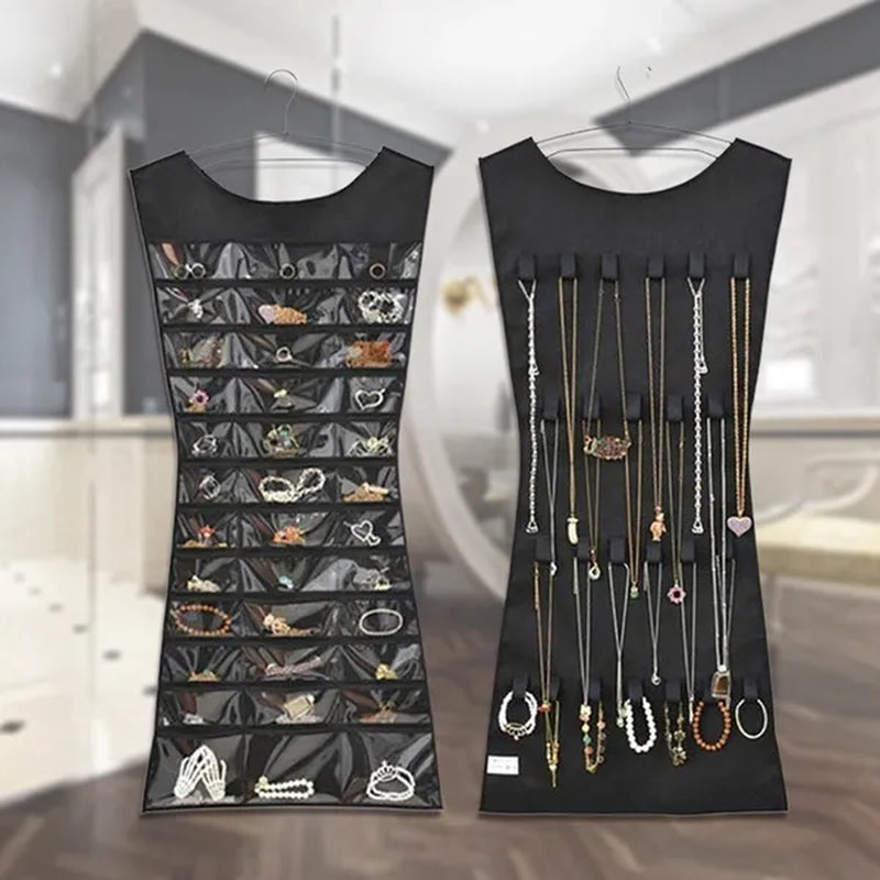 New Jewelry Large Hanging Storage Bag Jewelry Holder Necklace Bracelet Earring Ring Organizer Bag