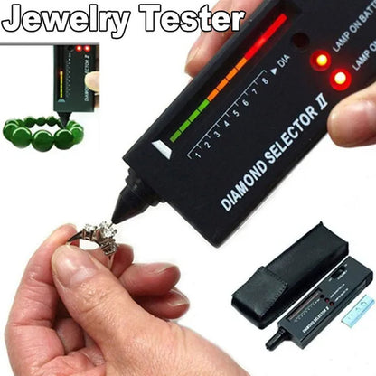 1PC LED Diamond Indicator Test Pen Diamond Tester Gemstone Gem Selector Jewelry Watcher Tool (Without Battery)