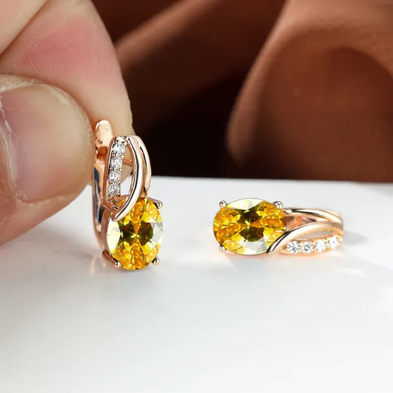 Stylish Oval Cut Aquamarine Emerald Sapphire Garnet Gemstone Hook Earrings 14K Gold Filled Multicolor Birthstone Diamond Bride Wedding Jewelry Gifts