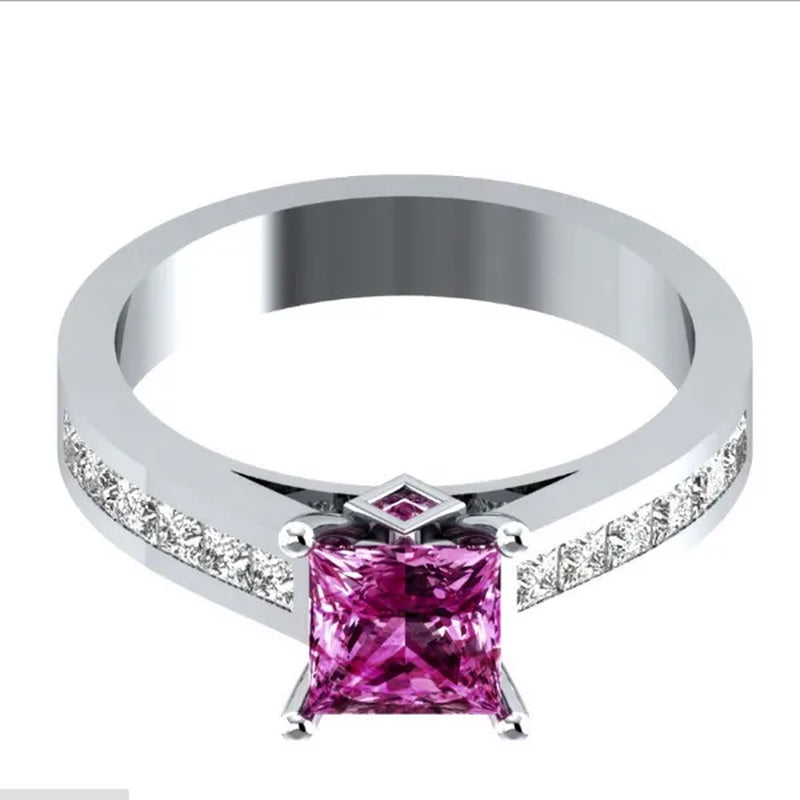 New Women Fashion noble  Ruby Ring Gold-plated Jewelry Engagement ring