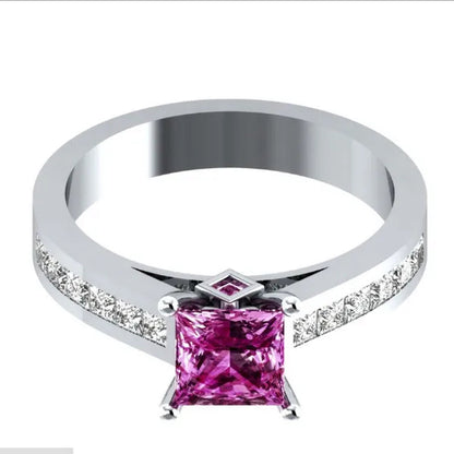 New Women Fashion noble  Ruby Ring Gold-plated Jewelry Engagement ring