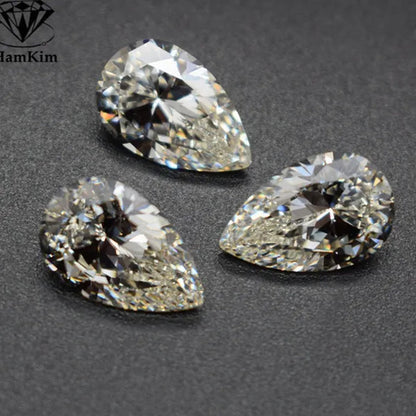 Natural Brilliant Pear Cut 14.00 X 16.00Mm 8.50~9.00 Carat EF Genuine White VVS Loose Moissanite Gemstone