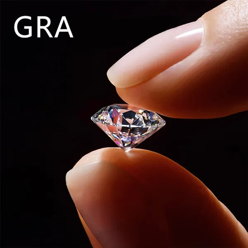 HOLYCOME 100% Genuine Loose Gemstones Moissanite Stones GRA 3Ct DEFIJ Color VVS1 Lab Diamond Stone Excellent Cut for Diamond Ring in Bulk Gem