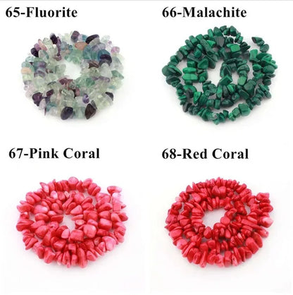 Natural Stone 5-8MM Irregular Shape Freeform Chip Bead Pink Quartz Amethysts Agates Lapis lazuli For Jewelry Making DIY Bracelet16"