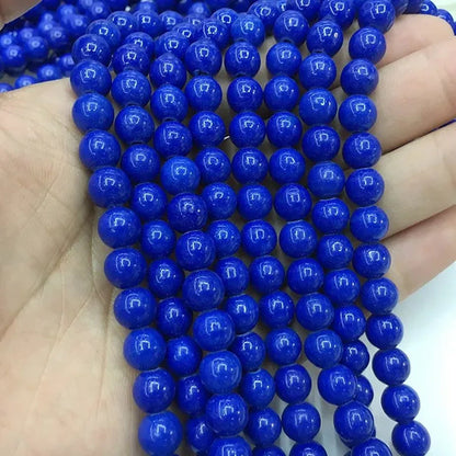 Blue Rock Lapis Lazuli Bead Stone Round 4-12mm Gemstone Loose Spacer DIY Jewelry