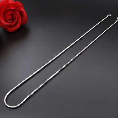 Fashion 925 Silver 1mm Chain Necklace 16 - 30 Inches