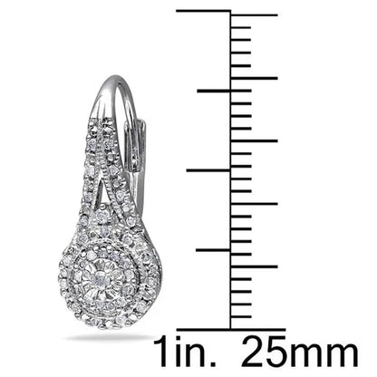 Women Elegant Micro Pave Round Cut Diamond Hoop Huggies Earrings Party Daily Engagement Birthday Gifts Jewelry