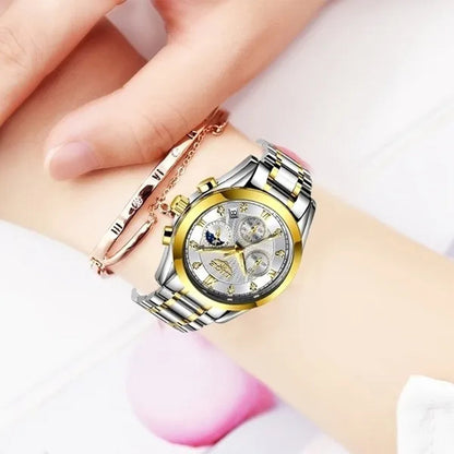LIGE 2020 New Gold Watch Women Watches Ladies Creative Steel Women's Bracelet Watches Female Waterproof Clock Relogio Feminino