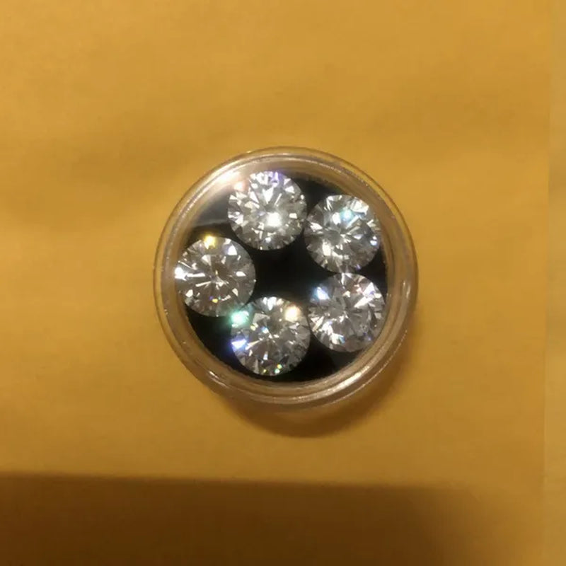 5PCS Excellent AAAAA Brilliant Cut E-F Gorgeous 10.0Mm White Color round Brilliant Cut Moissanites Loose Stone VVS