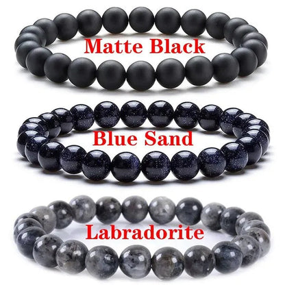 6Mm 8Mm Natural Stone Chakra Beaded Charm Bracelets Tiger Eye Amethyst Lapis Lazuli round Beads Bracelet Women Yoga Jewelry
