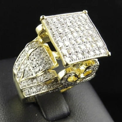 Deluxe Promise Silver Pave Setting AAAAA Cz Diamond Engagement Band Rings for Women Men Wedding Jewelry Gift