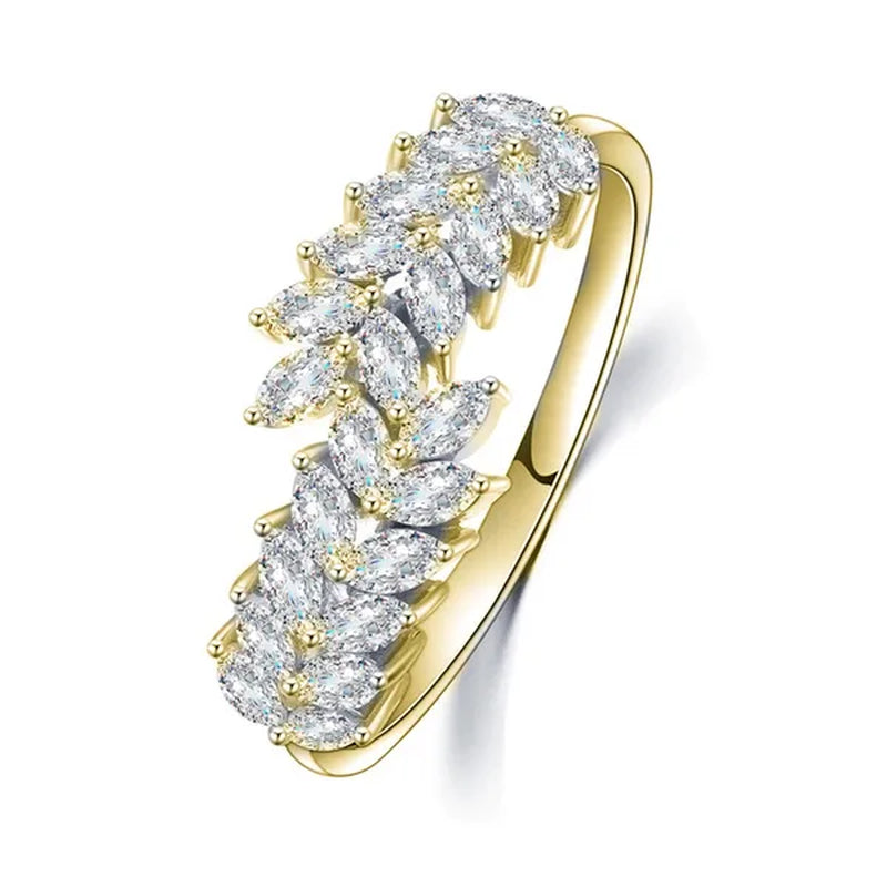 Luxury Women's Fashion Marquise Cut Ring Elegant Female Bridal Wedding Rings for Women Jewelry Engagement Anniversary Gift Party Accessories