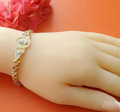 Our Lady Guadalupe Gold Plated Bracelet Pulsera Virgen De Guadalupe Oro Laminado