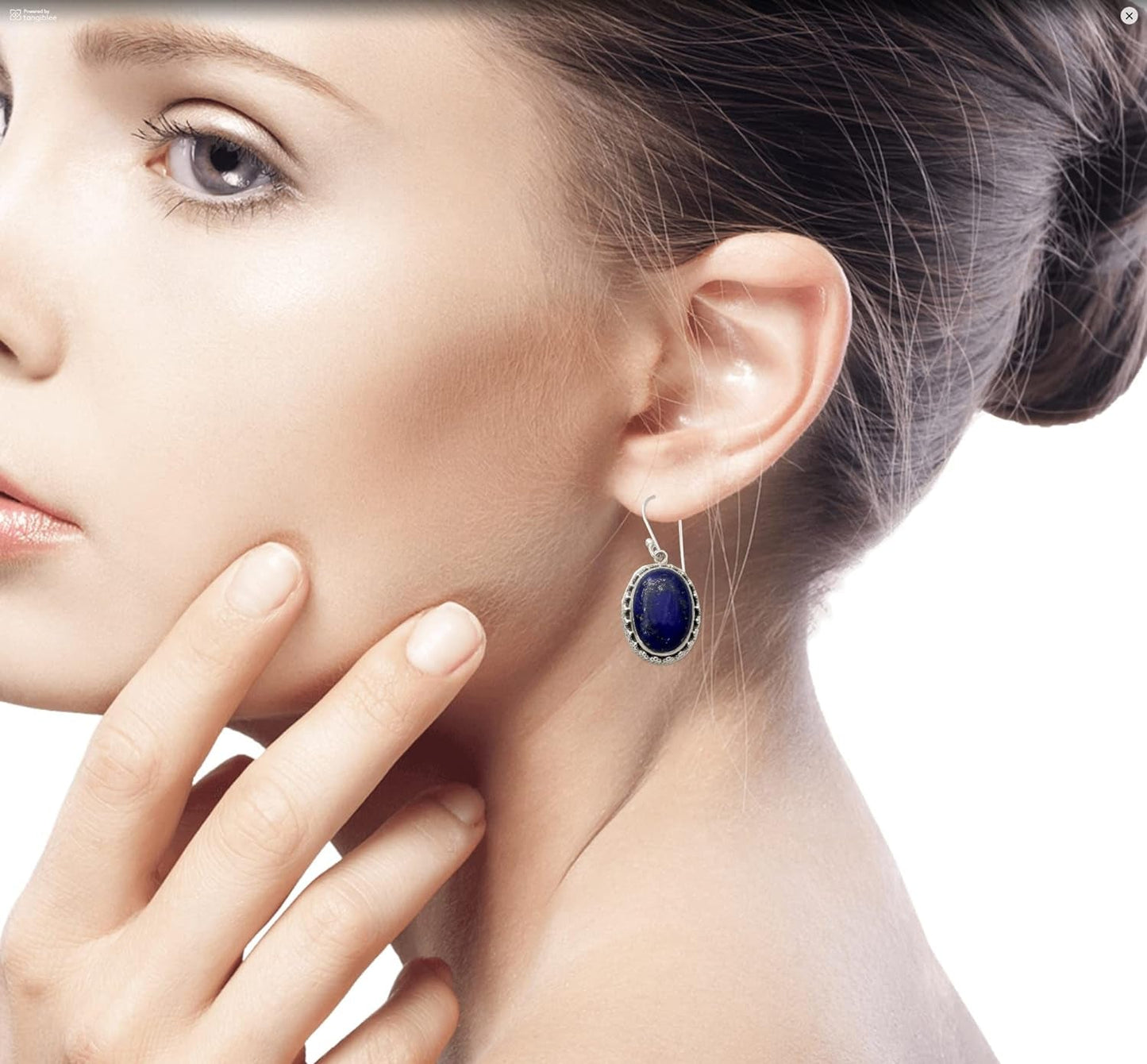 Artisan Handmade Lapis Lazuli Dangle Earrings Crafted .925 Sterling Silver Blue India Royal Classic Reflecting Pond Snorkel Happiness Birthstone 'Blue Mystique'
