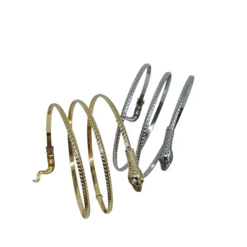 12/8/5/3/2/1Pcs:Ashion Personality Snake Bracelet, Metal Snake Bracelet, Gold and Silver Available