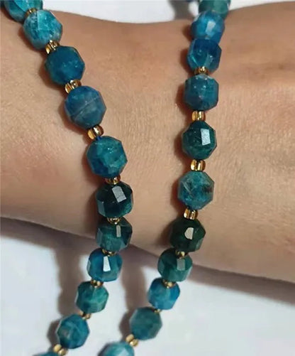 8Mm Faceted Natural Blue Apatite Morganite Tiger Eye Citrine Strawberry Sunstone Gem Stone Beads round Loose Spacer Beads