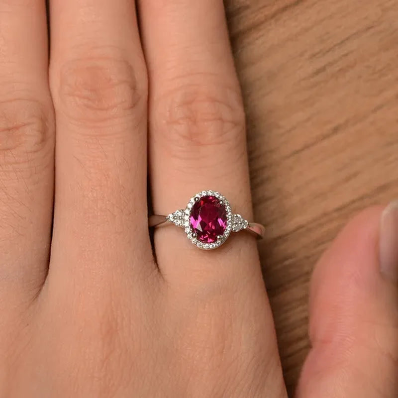 Fashion Silver Plated Blue Zircon Ring Women's Luxury Engagement Wedding Party Zircon Ring Jewelry Size:4-11