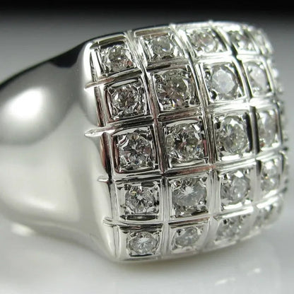Fashion Man Jewelry White Sapphire Gemstones  925 Sterling Silver Wedding Engagement Ring Gifts