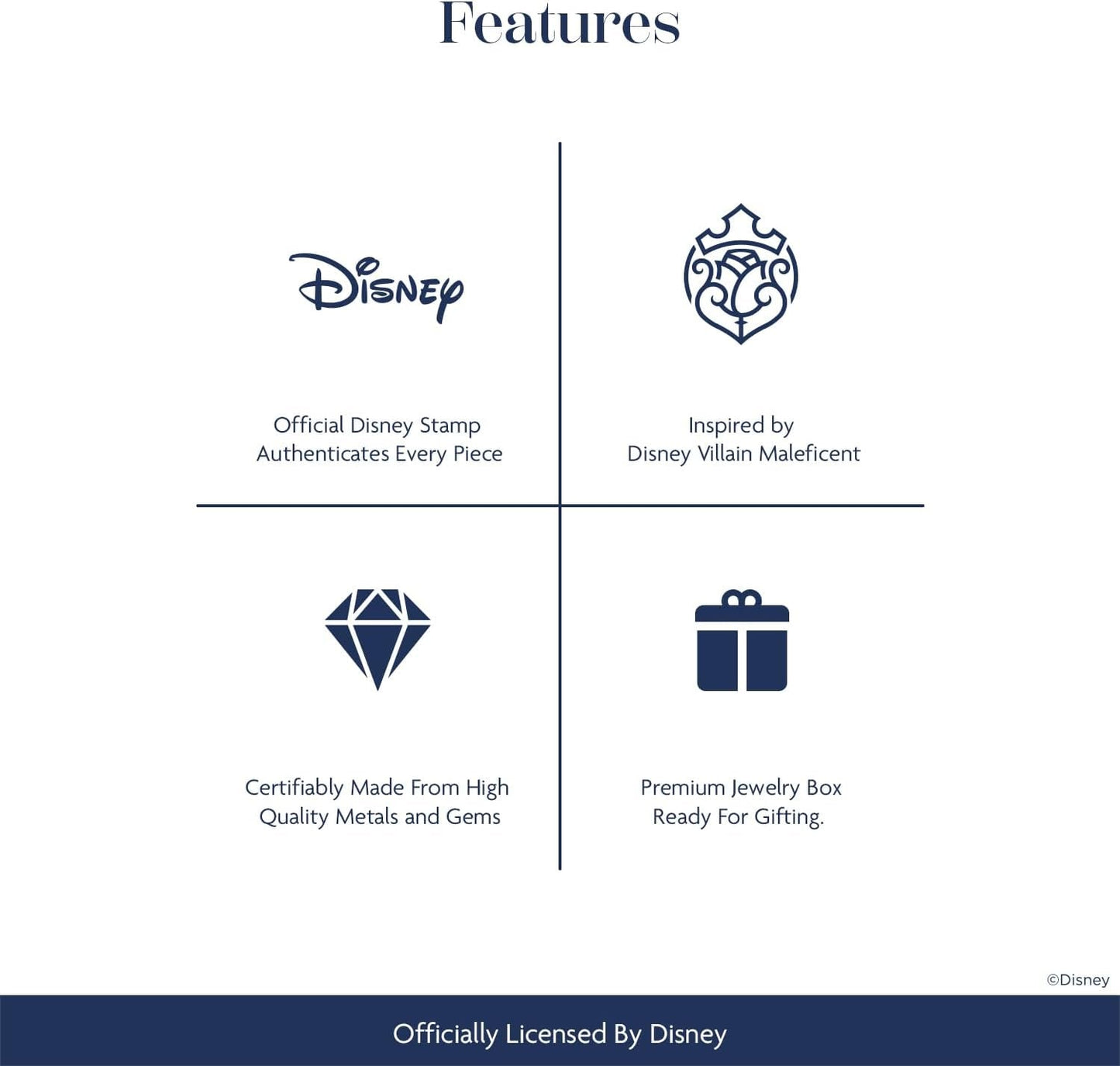 Enchanted Disney Fine Jewelry 14K Rose Gold over Sterling Silver with Black Rhodium Oval Created Pink Sapphire and 1/4 Cttw Treated Black round Diamond Maleficent Ring