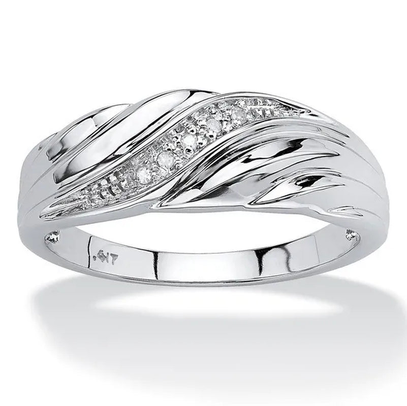 New Fashion Luxury Exquisite Twist zirconia Ring Engagement Ring Lightning-shaped Water ripples on the surface zirconia Wedding Ring Size 5-12