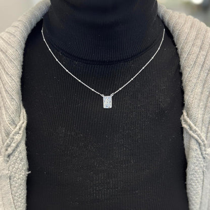 FRONAY Sterling Silver Scapular Necklace for Women, Sacred Heart of Jesus & Our Lady of Mount Carmel Medal, Double Sided Single Pendant, 16 Inches