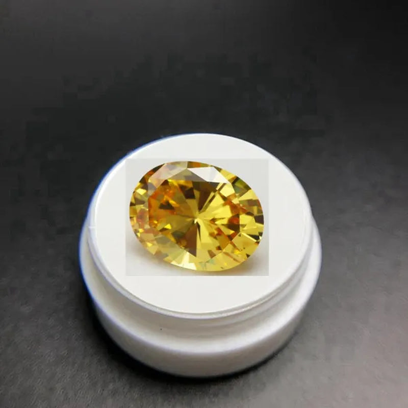 Natural Unheated AAAA 7.50 Cts AAAAA Gemstone Yellow Sapphire 10X12Mm Oval Cut Gem Sri-Lanka VVS Loose Gemstone Jewelry