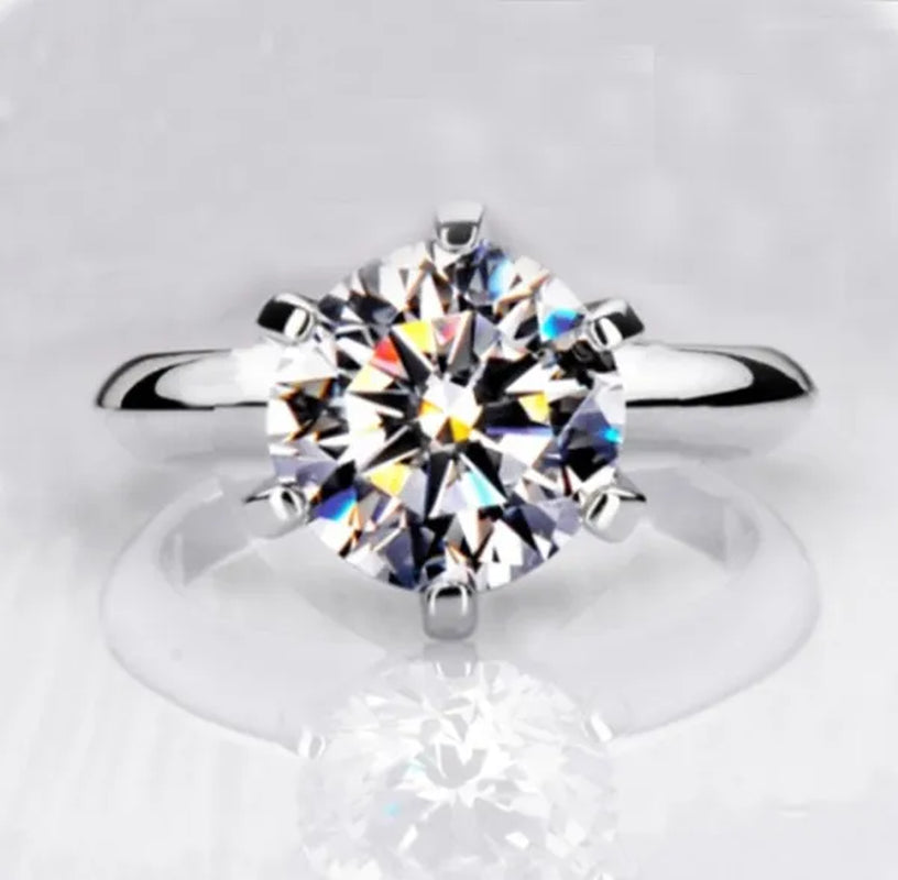 3.5Ct Size 6-10 Amazing Princess Silver Cut White Sapphire &Pink Sapphire &Topaz Engagement Ring