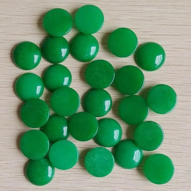 10pcs/lot 20mm Natural Gem Stone Pink Quartz Opal Malachite Tiger Eye Natural Stone Lapis Lazuli Mixed Round Cabochon 20mm DIY Jewelry Findings Accessories