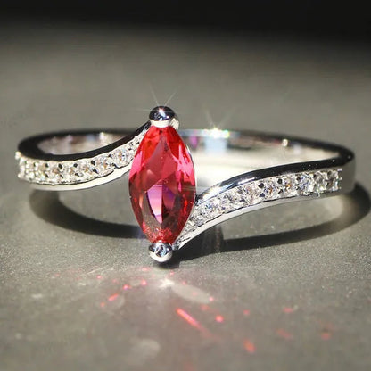 Eye Silver Anniversary Statement Multilayer Crown Eye Ring Natural Gemstones Ruby Ring Wedding Bride Engagement Band Charm Party Ring Jewelry