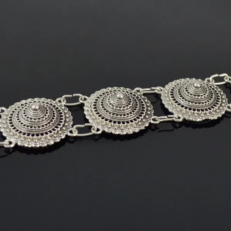 Vintage Silver Waist Chain Bells Metal Tassel Belly Chain Charm Belt Chains Body Jewelry