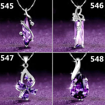 Luxury Delicate Pendant Necklace for Women, Elegant Lady Diamond Pendant, Romantic Valentine's Day Gift