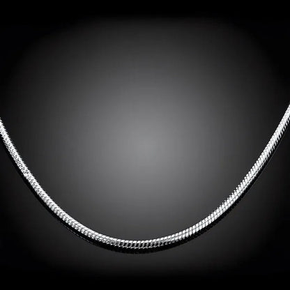 Men & Women's 925 Sterling Silver Snake Chain Necklace 1mm 16-30inch