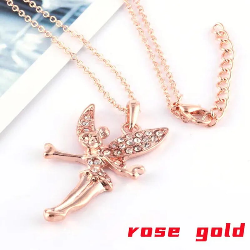 Exquisite Fashion Lovely Dancing Little Angel Pendant  Necklace Women's Zircon Exquisite Necklace Cartoon Jewelry Accessories Birthday Party Anniversary Gift