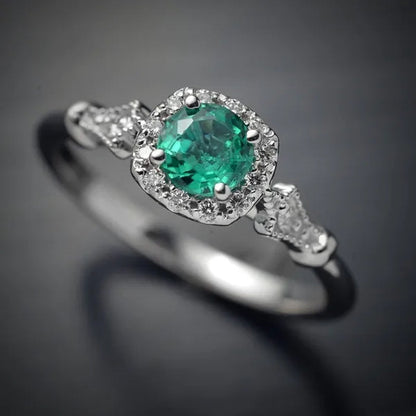New and Noble Aquamarine/Ruby/green Zircon AAA Ring Gold-plated Jewelry  Engagement Ring