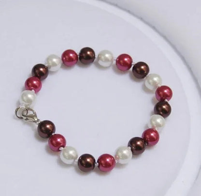 Hot sales 8mm white black brown color south sea shell pearl necklace bracelet earrings set handmade jewelry