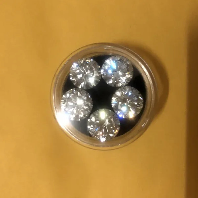 5PCS Excellent AAAAA Brilliant Cut E-F Gorgeous 10.0Mm White Color round Brilliant Cut Moissanites Loose Stone VVS