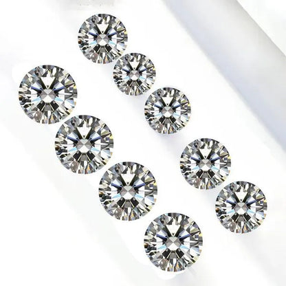 Natural 0.5/1.0/2.0Carat Moissanite D Color Round Shape VVS1 Excellent Clarity With GRA Certificate Report and Card