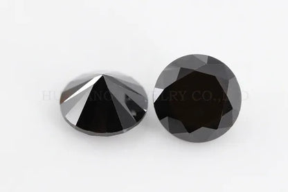 0.5Ct 5Mm round Brilliant Cut Black Moissanite Loose Stone VVS1 Excellent Cut Jewelry Making Stone
